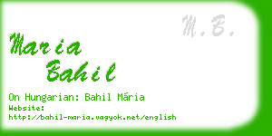 maria bahil business card